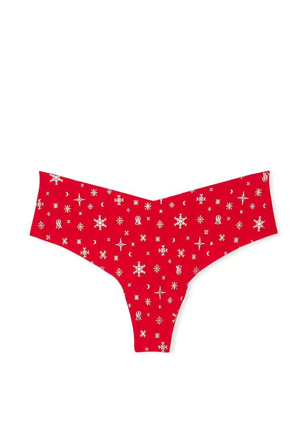 Трусики-стринги женские бесшовные No-Show Thong Panty красные L Victoria's Secret (316659210)