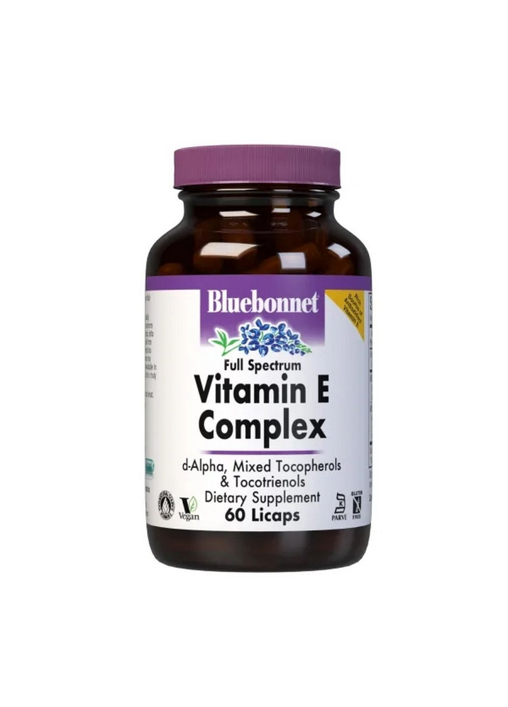 Витамины и минералы Full Spectrum Vitamin E, 60 капсул Bluebonnet Nutrition (293341082)
