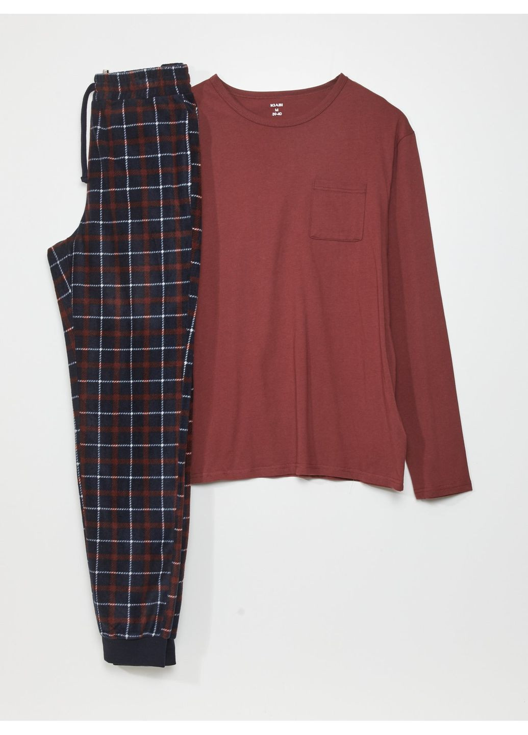 Пижама (комплект),бордовый-темно-синий, Kiabi (356130250)
