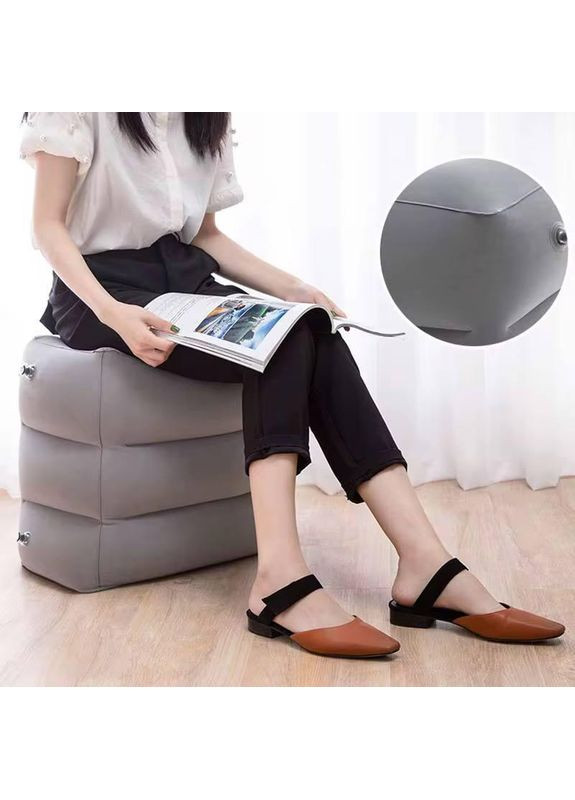 Надувной пуф-подушка универсальная для поездок и работы No Brand (358930249)