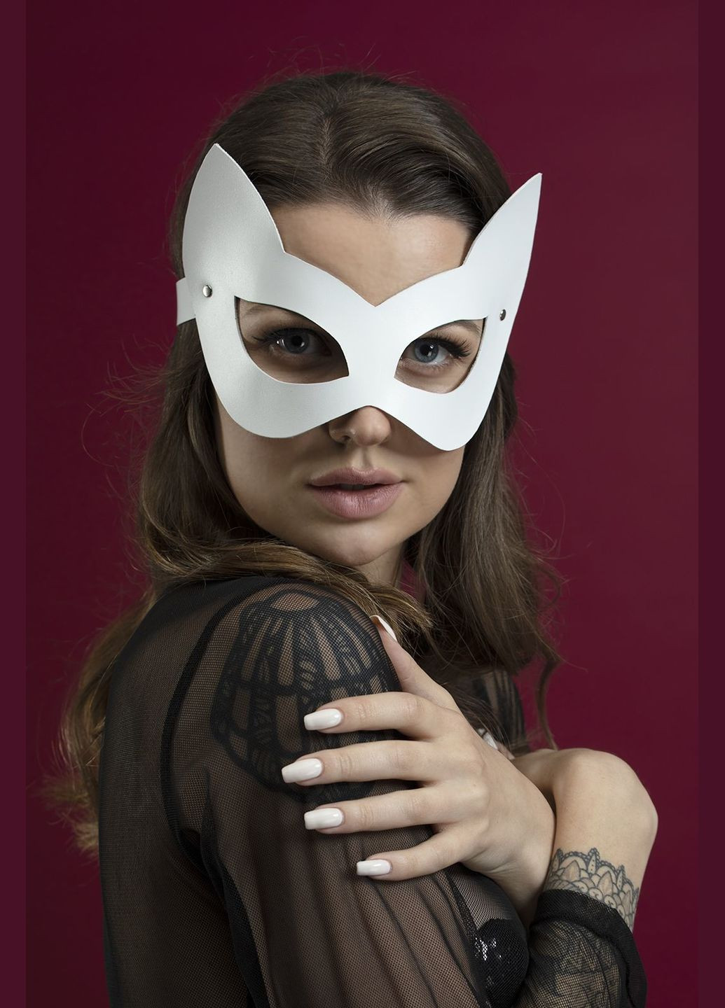 Маска кішечки Kitten Mask біла Feral Feelings (291440760)