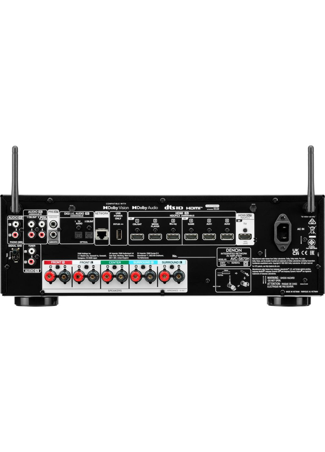 AV-Ресивер 5.2-канальный AVC-S670H Black Denon (388214700)