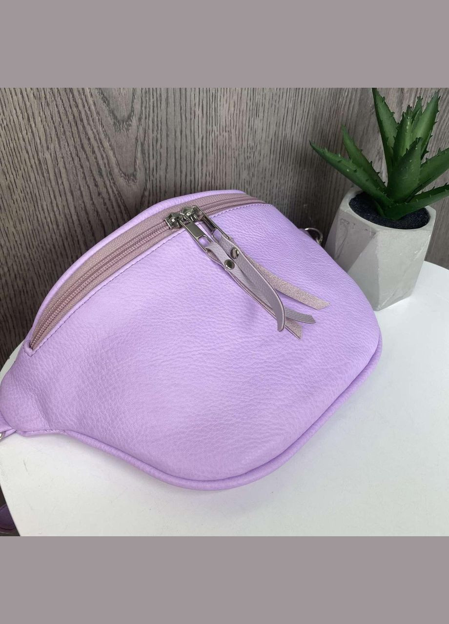 Жіноча бананка сумка на груди з ланцюжком з екошкіри міні яскрава фіолетова (sku_991) No Brand (330576422)