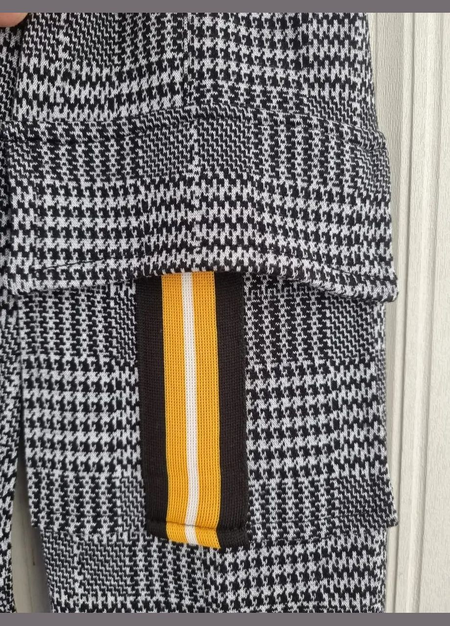 Черный демисезонный костюм для девочки 134 -164 см толстовка + джоггеры турция брючный No Brand