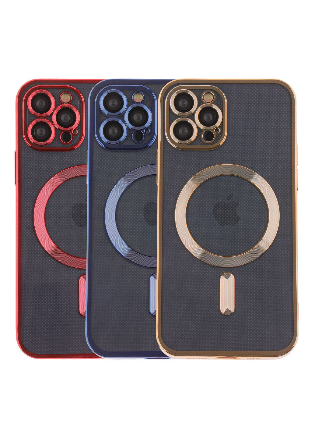 Чехол TPU Metallic Full Camera with Magsafe для iPhone 12 Pro Max Цвет Black No Brand Apple iPhone 12 Pro Max (336151123)