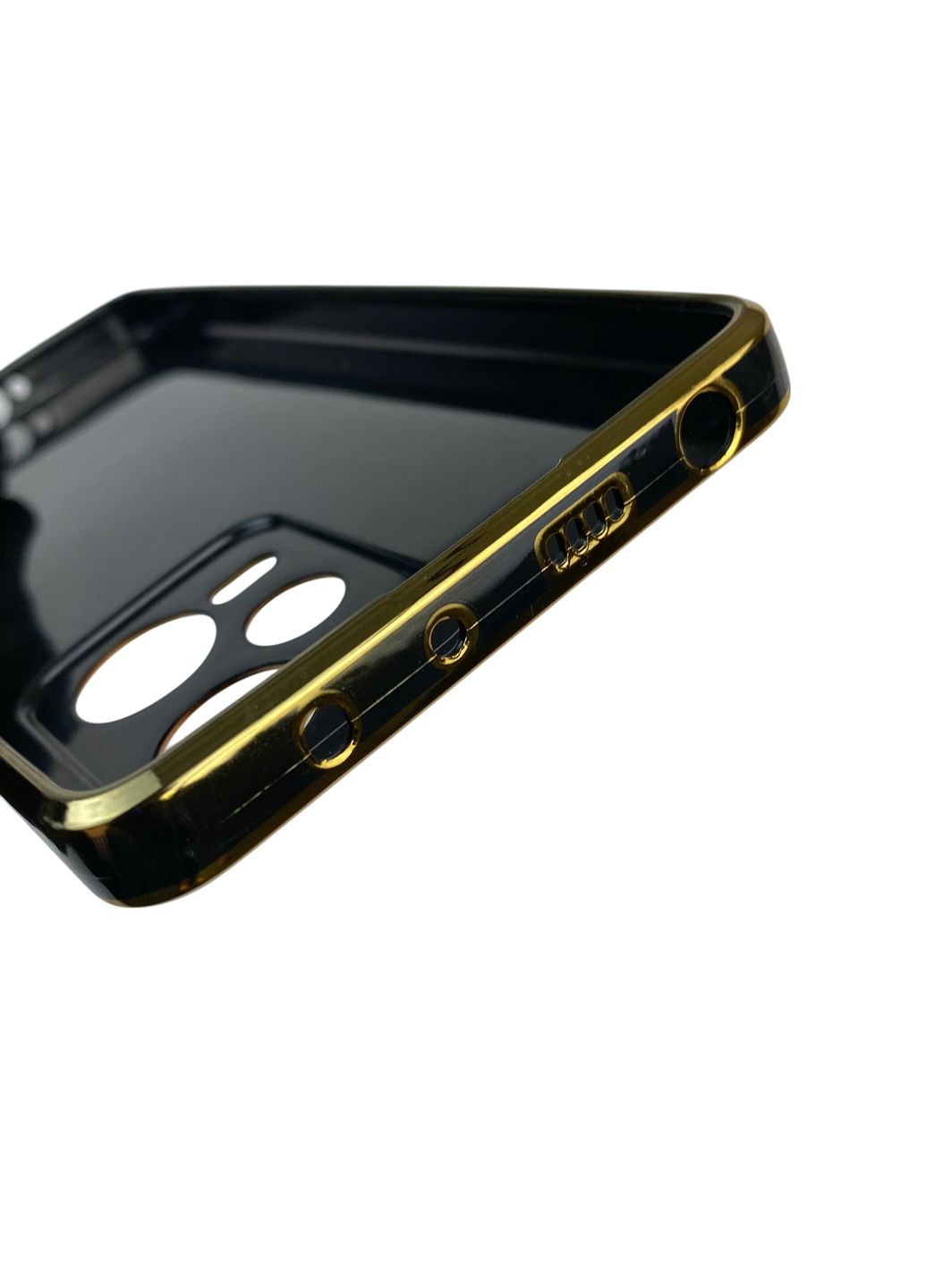Чохол для Redmi Note 12 Pro 5G з кільцем-підставкою із золотою окантовкою на сяомі редмі нот 12 про чорний gs1 Xiaomi (366230467)