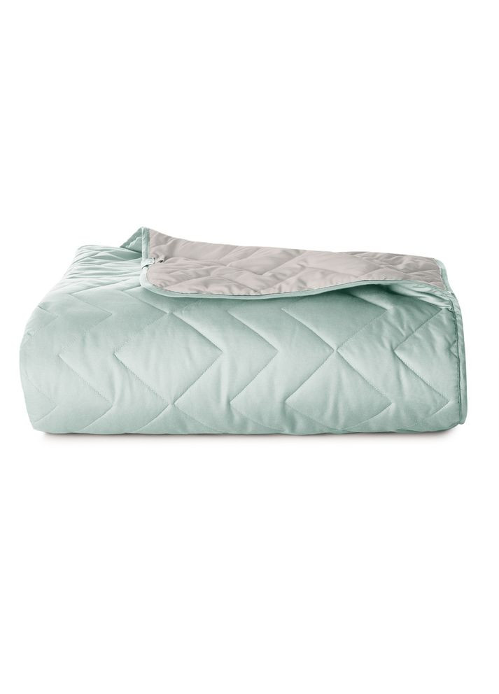 Покривало 240х260 см стьобане двостороннє якісна стібка мікрофібра мʼята сіре на ліжко, диван IDEIA (318493109)