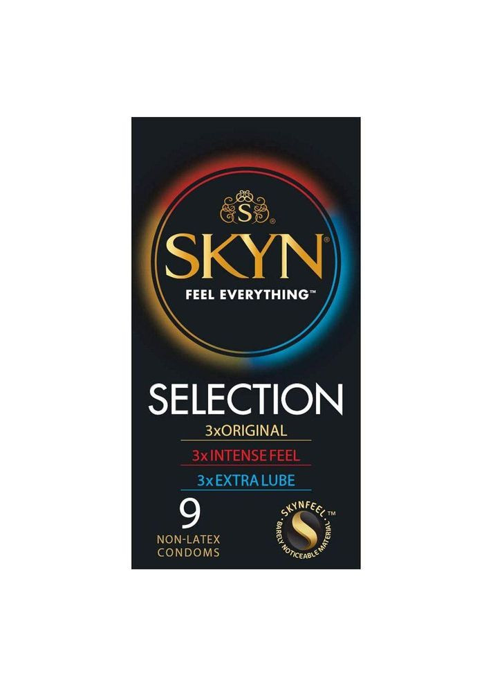 Презервативы Selection 9 шт безлатексные презервативы 3 вида в коробке SKYN (303902000)