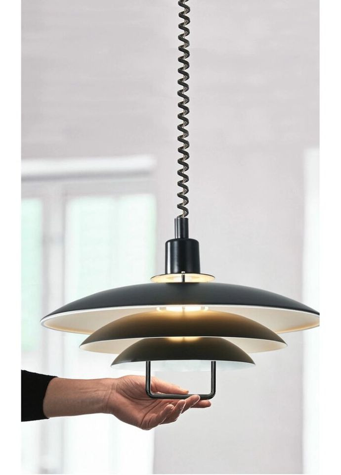 Люстра підвісна на 1 лампочку 27110 Чорний 60-170х48х48 см. Sunnysky (335975648)