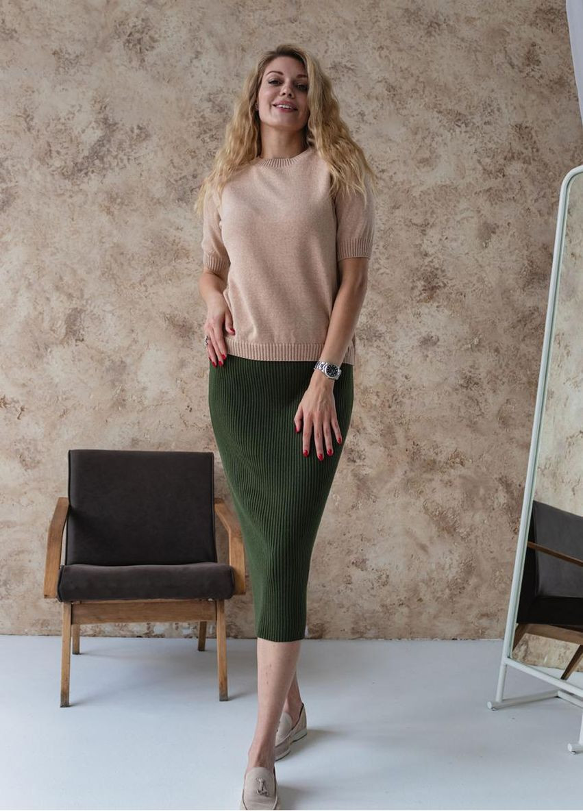 В'язана жіноча спідниця-міді Katrin ARTKNIT (ak33042p) Art Knit (366873174)