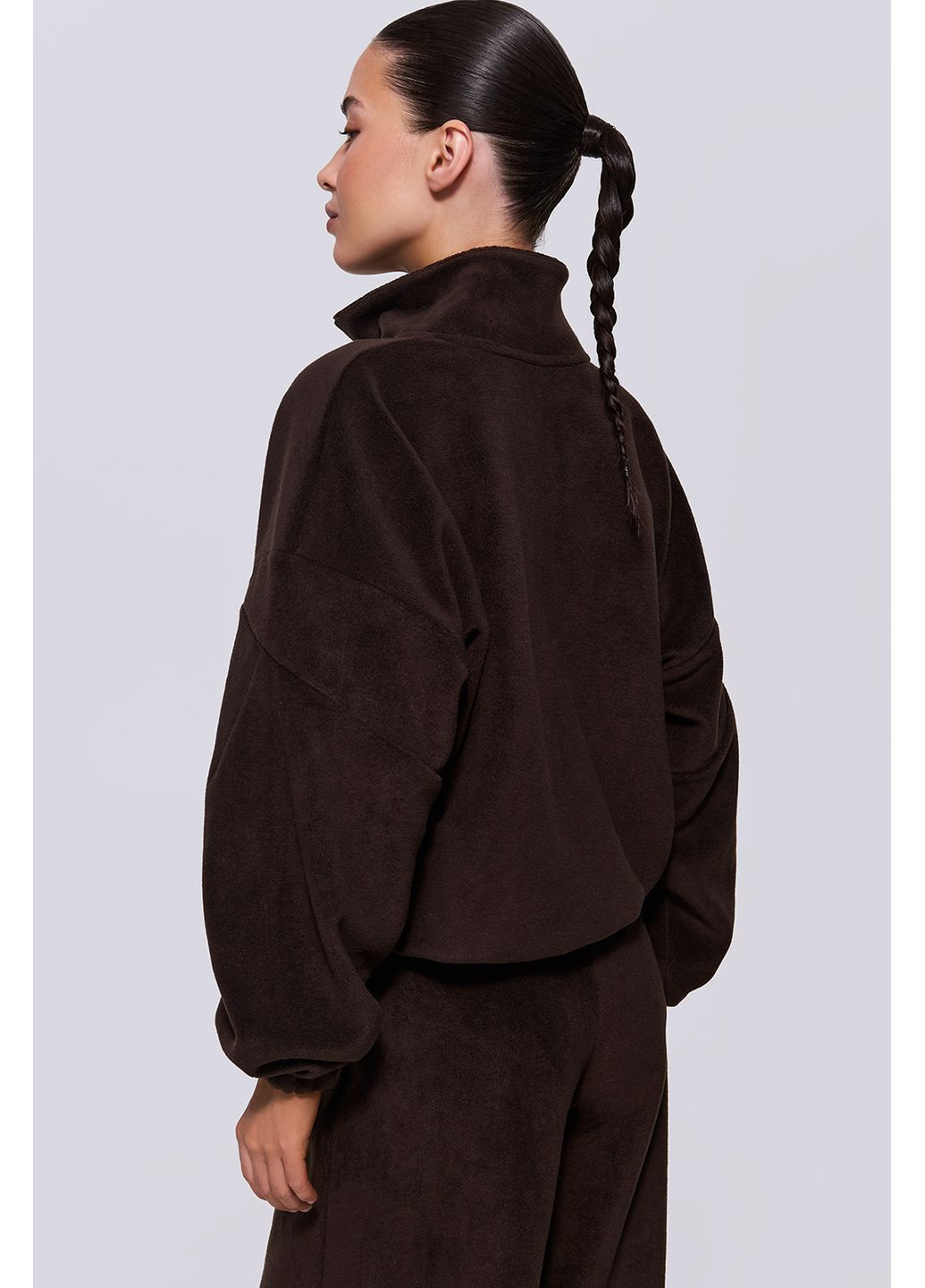 Світшот із коміром поло 674-1 Papaya (366883555)