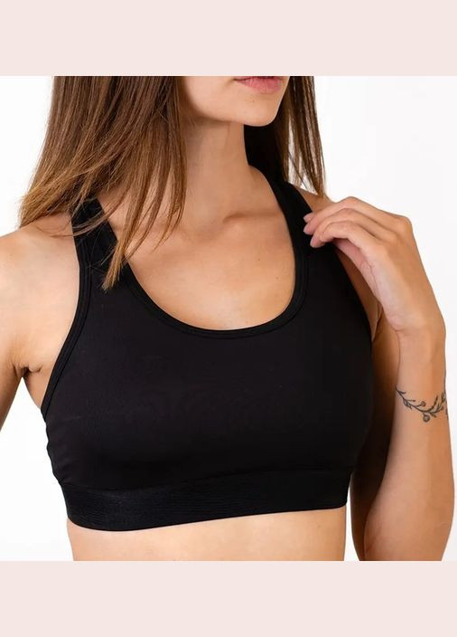 Топ жіночий спортивний на бретелях 18985 L чорний Fashion (338812128)