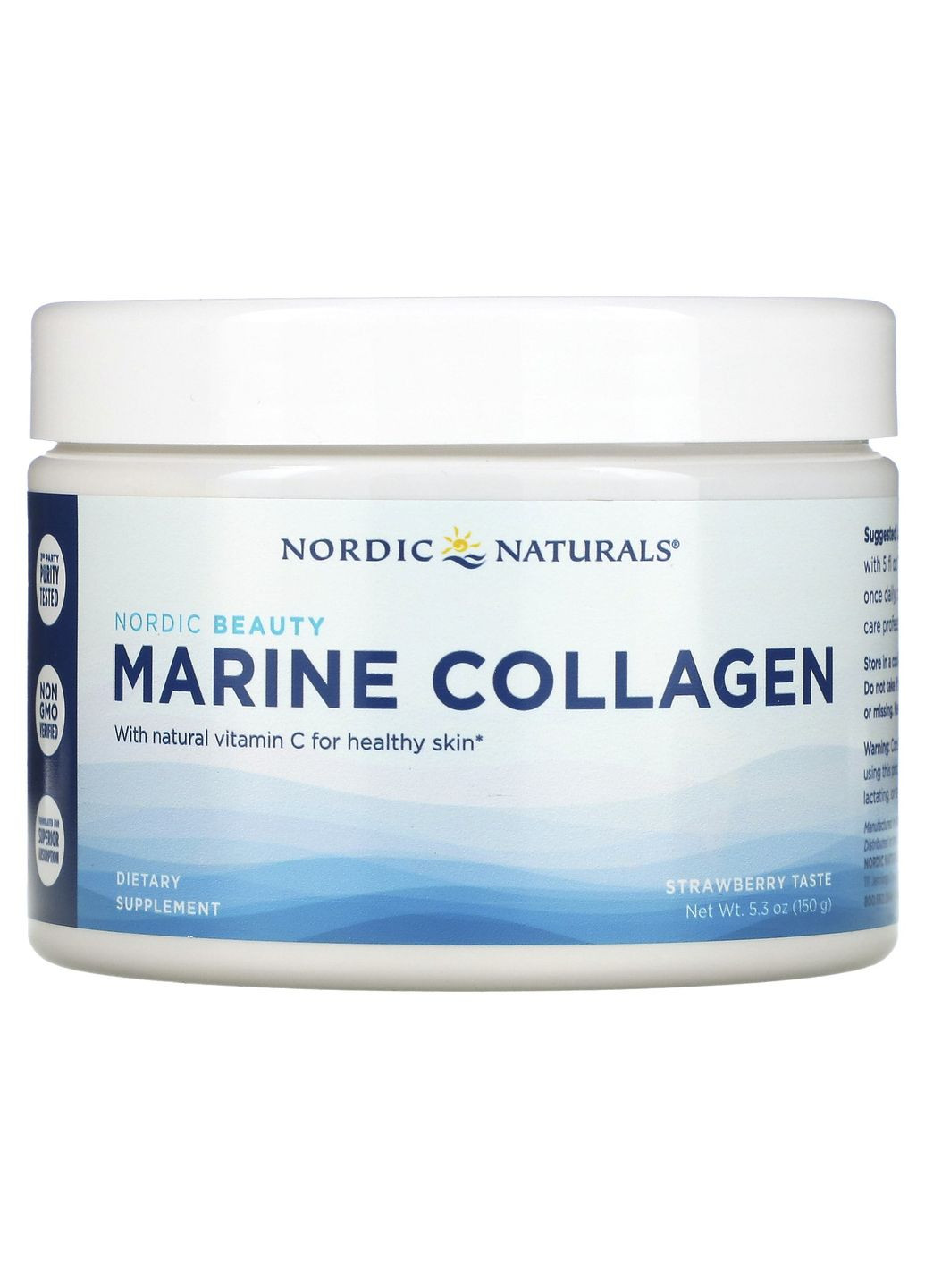 Морський колаген, з полуничним ароматом, Marine Collagen,, 150 г Nordic Naturals (367986319)
