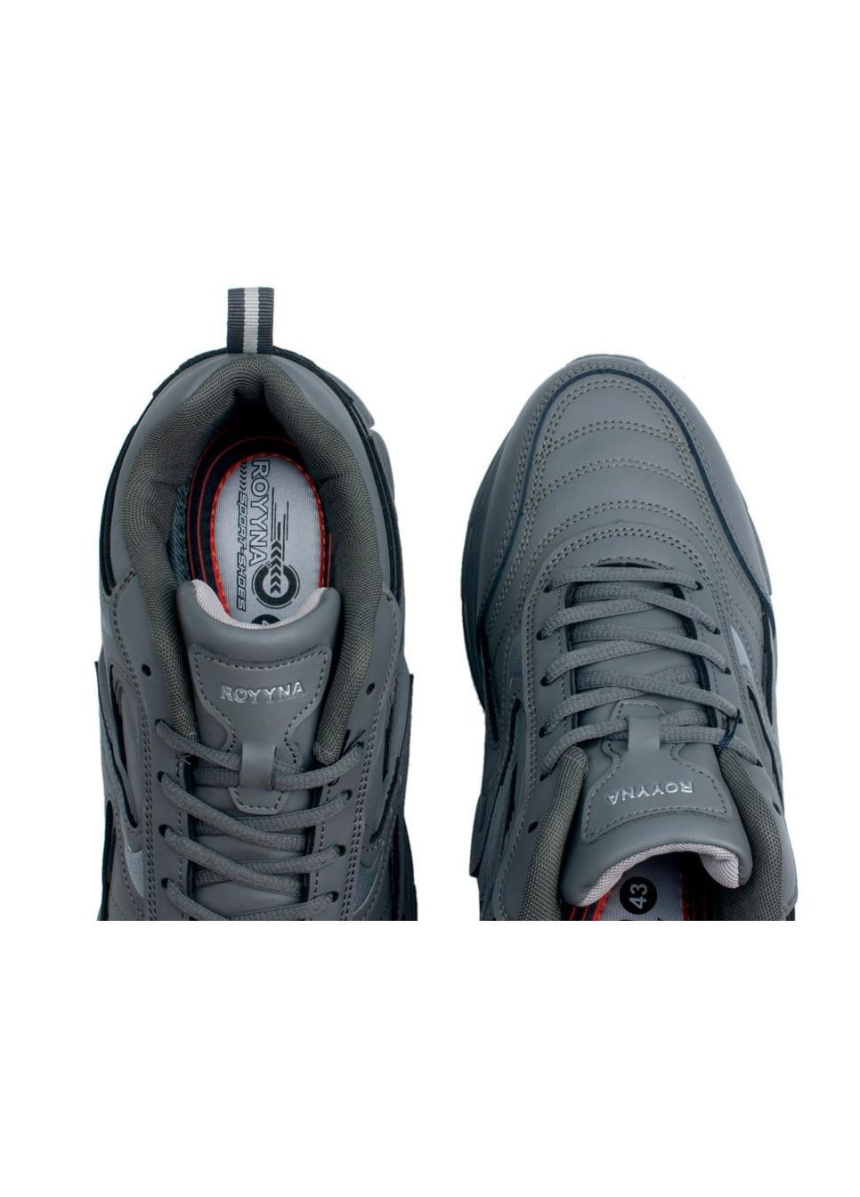 Сірі кросівки 7243006 41 колір сірий Royyna