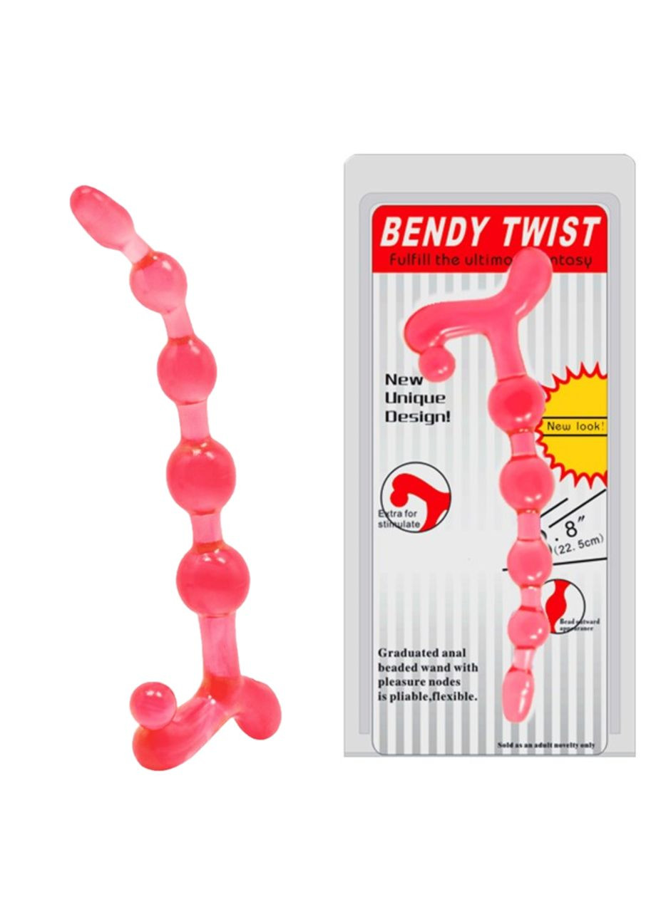 Анальні намиста з ручкою рожеві "Bendy Twist" від Baile LyBaile (298571951)