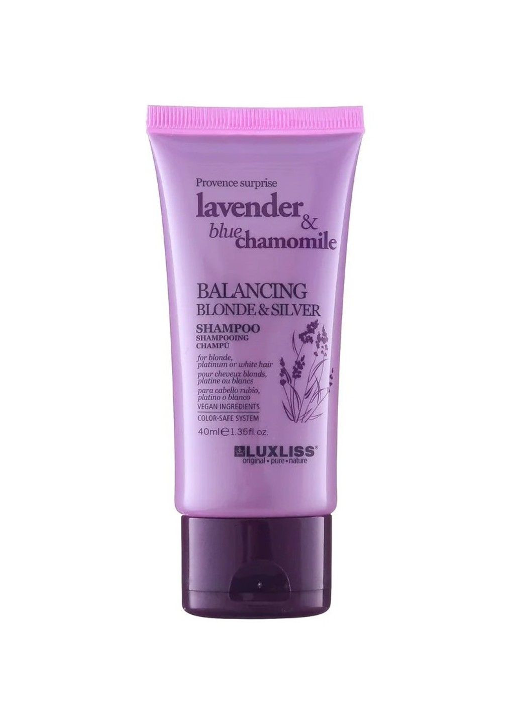 Шампунь для блонду Balancing Blonde & Silver Shampoo 40 мл Luxliss (317859308)