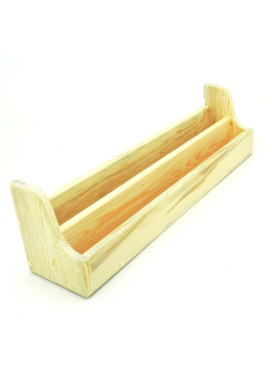 Настенная книжная полка из дерева Пикник ваниль (КПГ-001002) No Brand (328076254)