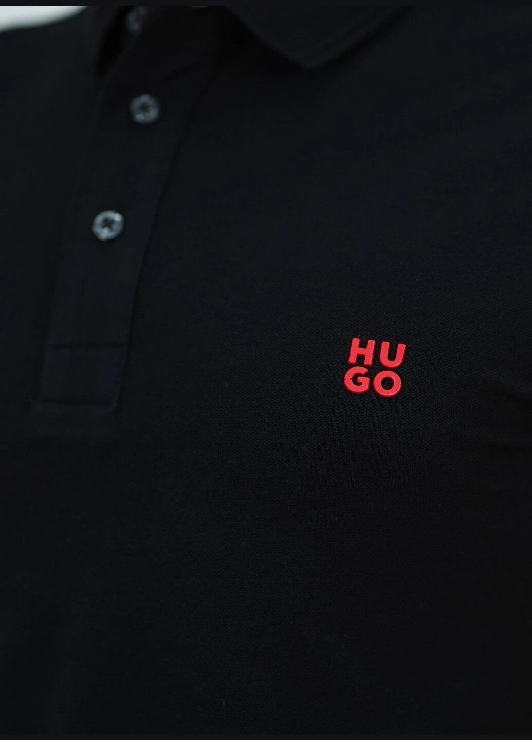 Поло чоловіче Hugo Boss cotton-piqué regular-fit polo shirt with red logo (292115601)