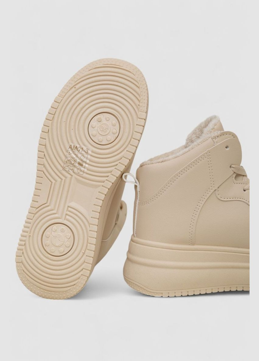 Кроссовки женские зимние на меху Ager 248RAM01 бежевые демисезоны (340052155)