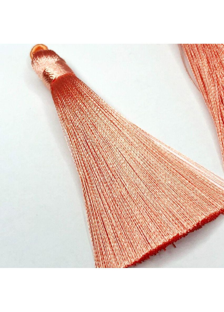 Шелковые кисти для сережек 8 см - персиковый. Plus-plus (354799396)