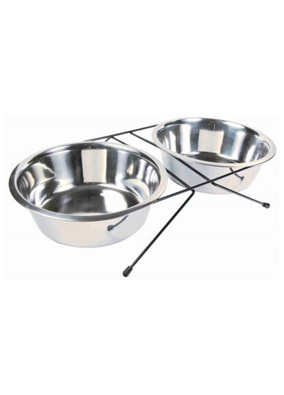 Посуд для собак (4011905248349) Trixie низька підставка з мисками 2.8 л/24 см (366702940)