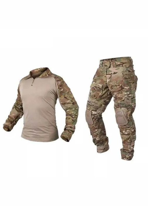 Комплект форми G3 Combat штани з наколінниками та сорочка (мультикам) S IDOGEAR (301038892)
