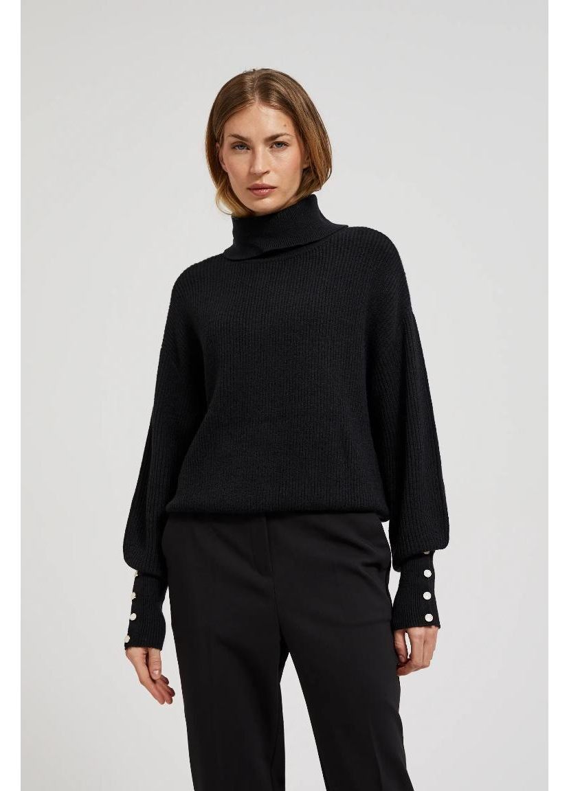 Чорний зимовий светр Moodo