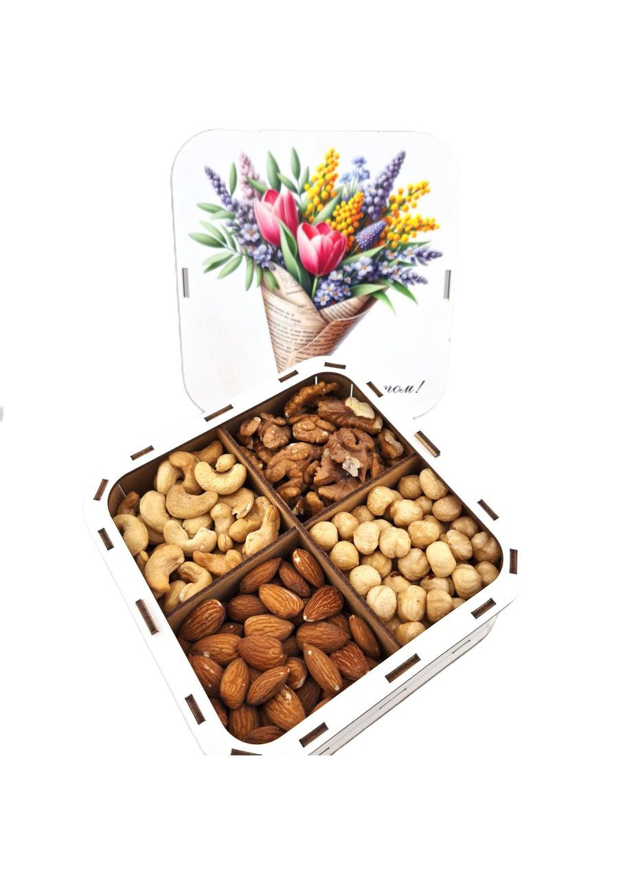 Подарунковий набір горіхів у святковому пакуванні для дівчини, подрузі, мамі, сестрі, вчительці, колезі на 8 березня, Новий Рік. Царство Меду (366221512)