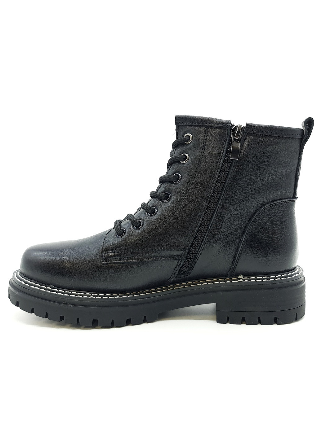 Осенние женские ботинки черные кожаные eg-19-2 24 см (р) Egga