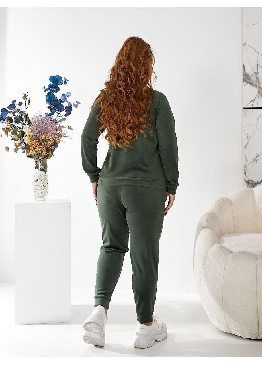 Жіночий велюровий спортивний костюм амплікація каміння No Brand (350197779)