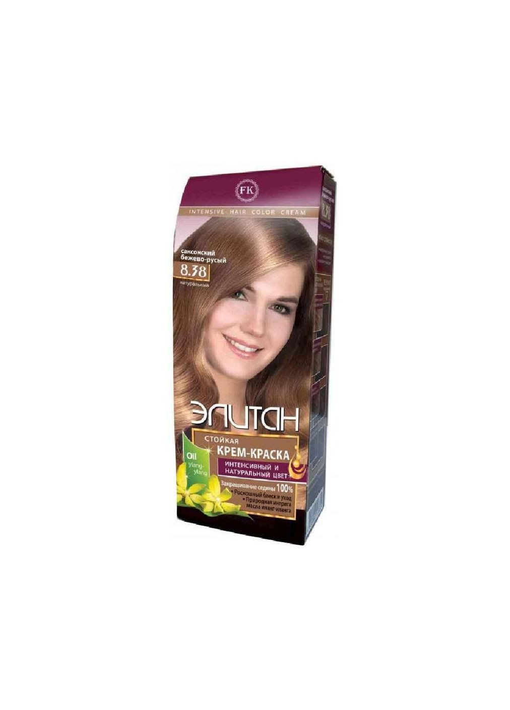 Краска для волос No8.38 Саксонский бежево-русый ТМ ЭЛИТАНИНТЕНСИВ INTENSIVE (362268801)