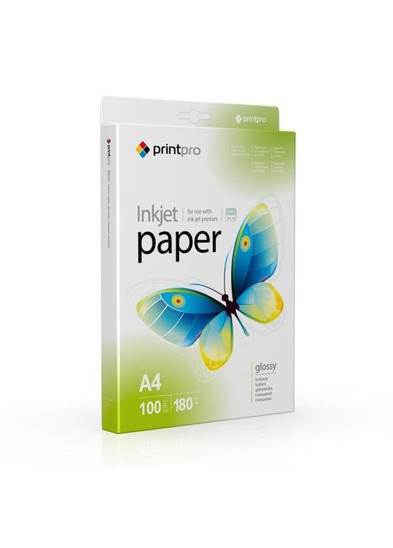 Фотобумага глянцевая 180г/м2 A4 100л (PGE180100A4) PrintPro (332971384)