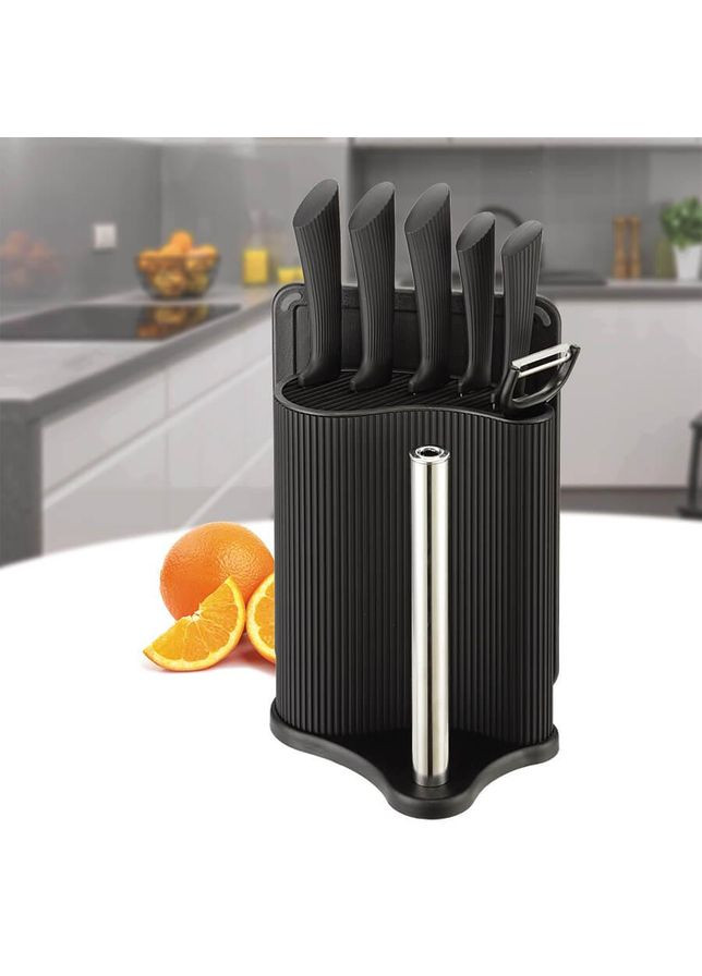 Набір ножів з обробною дошкою MR-1413-BLACK, 8 предметів Maestro чорний,