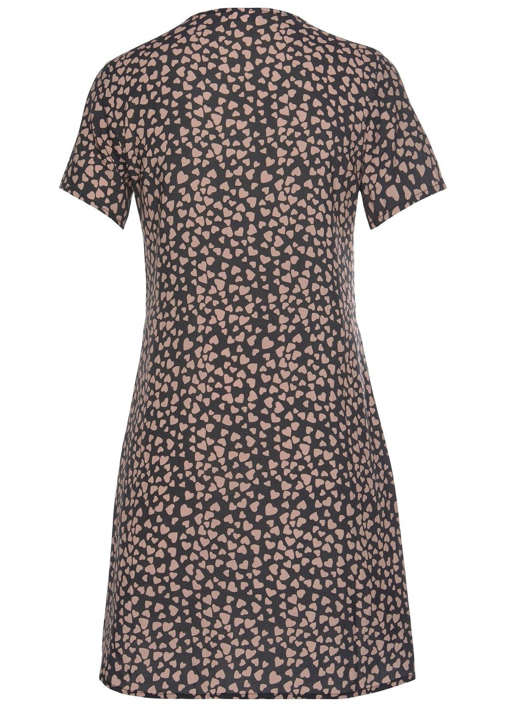 Черное повседневный платье Lascana сердечки