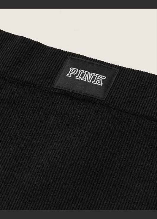 Безшовні Трусики Бікіні PINK Seamless High Waist Rib Bikini Panty Чорні Victoria's Secret З еластичним поясом (316653565)