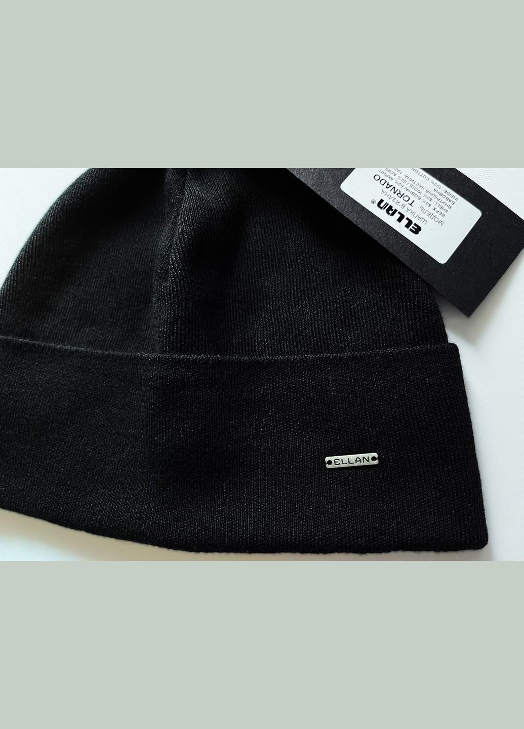 Мужская черная демисезонная шапка бини Tornado Ellan (315931053)