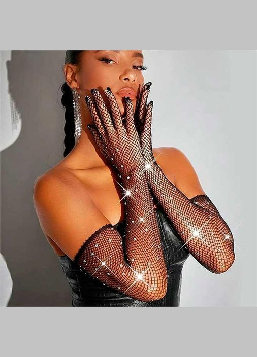 Сексуальні довгі рукавички зі стразами — XS/S/M — Еротична білизна Drive No Brand (327875877)