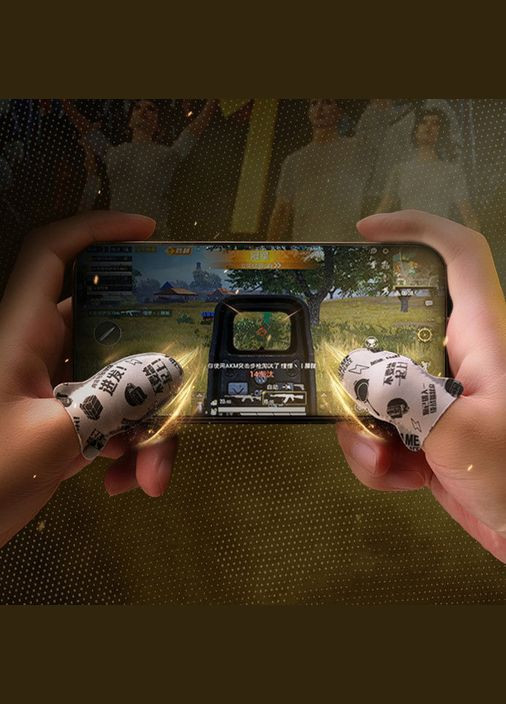 Ігрові напальчники ROCK winner сірі кіберспортивні для гри на телефоні смартфоні для Pubg Codm Standoff 2 No Brand (322400871)