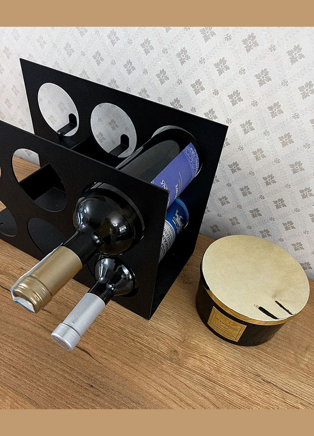 Підставка для вина NC Home Пряма на 6 пляшок Nice & Cozy holder for bottles (280916346)