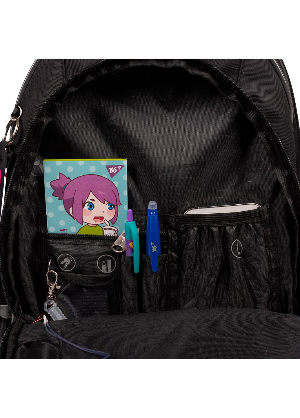 Рюкзак шкільний TS-52 Glance 37х30х18 см Чорний (550036) Yes (353747599)
