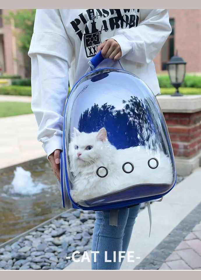 Рюкзак перенесення Pet Cat для домашніх тварин (кішок, собак, кроликів, птахів) ( код: IBH007L1 ) Fat Cat (325449360)