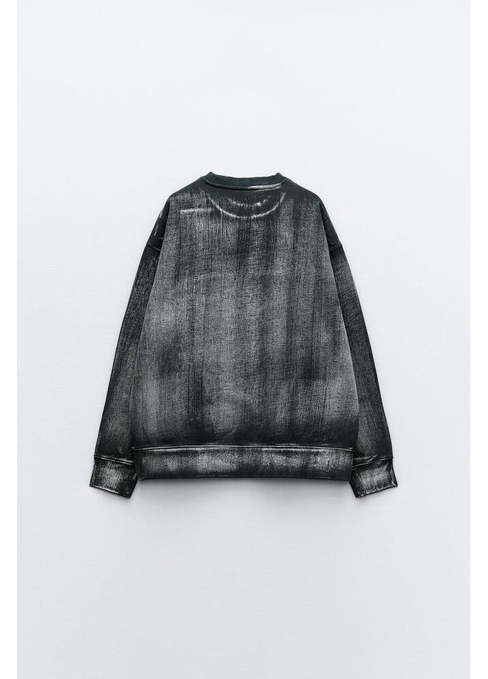 Темно-сірий світшот оверсайз 3854/301 Zara (370205025)