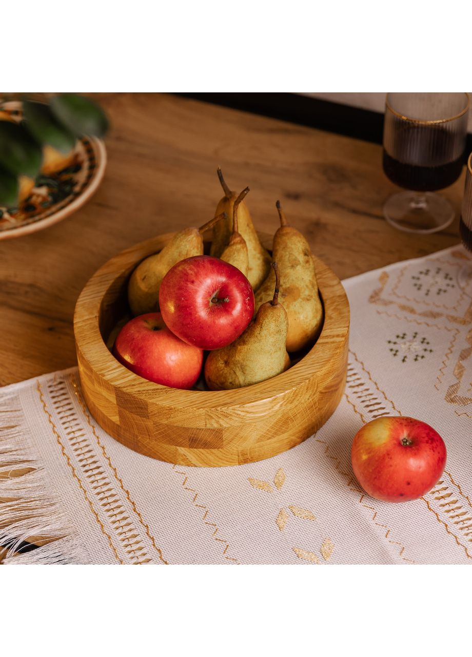 Деревянная миска для подачи 27 см глубокая из дуба. LUGI (360455481)