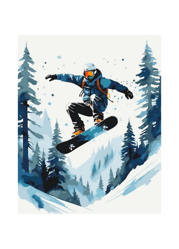 Картина за номерами "Сніговий екстрім" для творчості та розвитку дітей антистресовий живопис Art Craft (368758283)