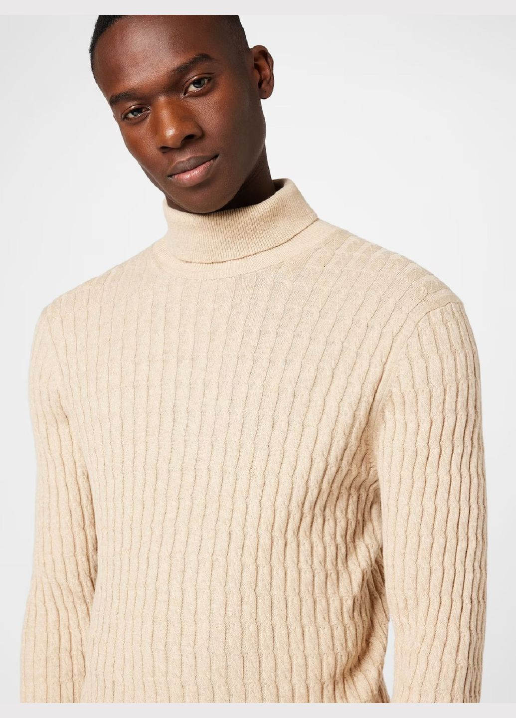 Бежевый демисезонный свитер мужской - свитер af9434m Abercrombie & Fitch
