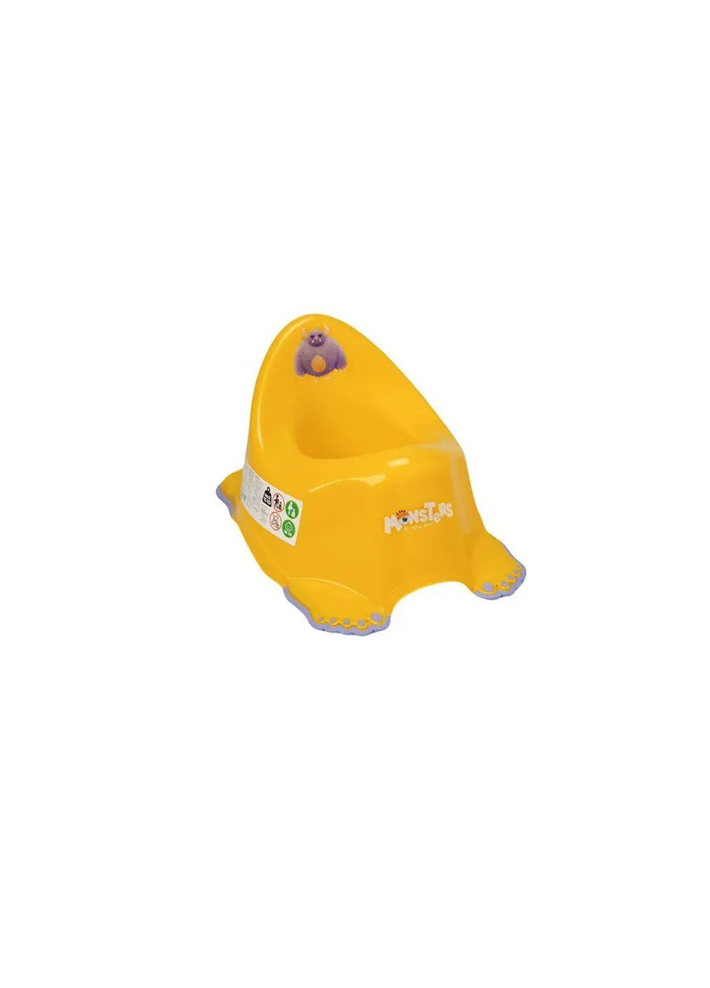 Горщик "Монстрики" з протиковзною гумою (Жовтий) 5902963004673 MN-001-124 Tega Baby (294753811)