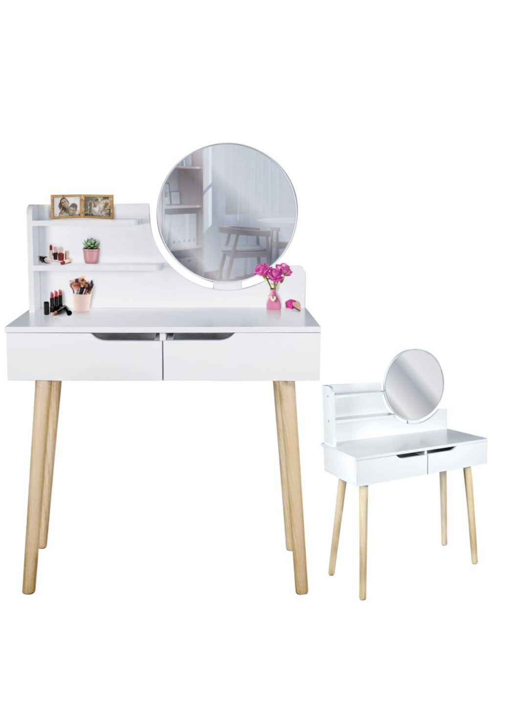 Туалетный столик Scandi с ящиками, белый Jumi (361951822)