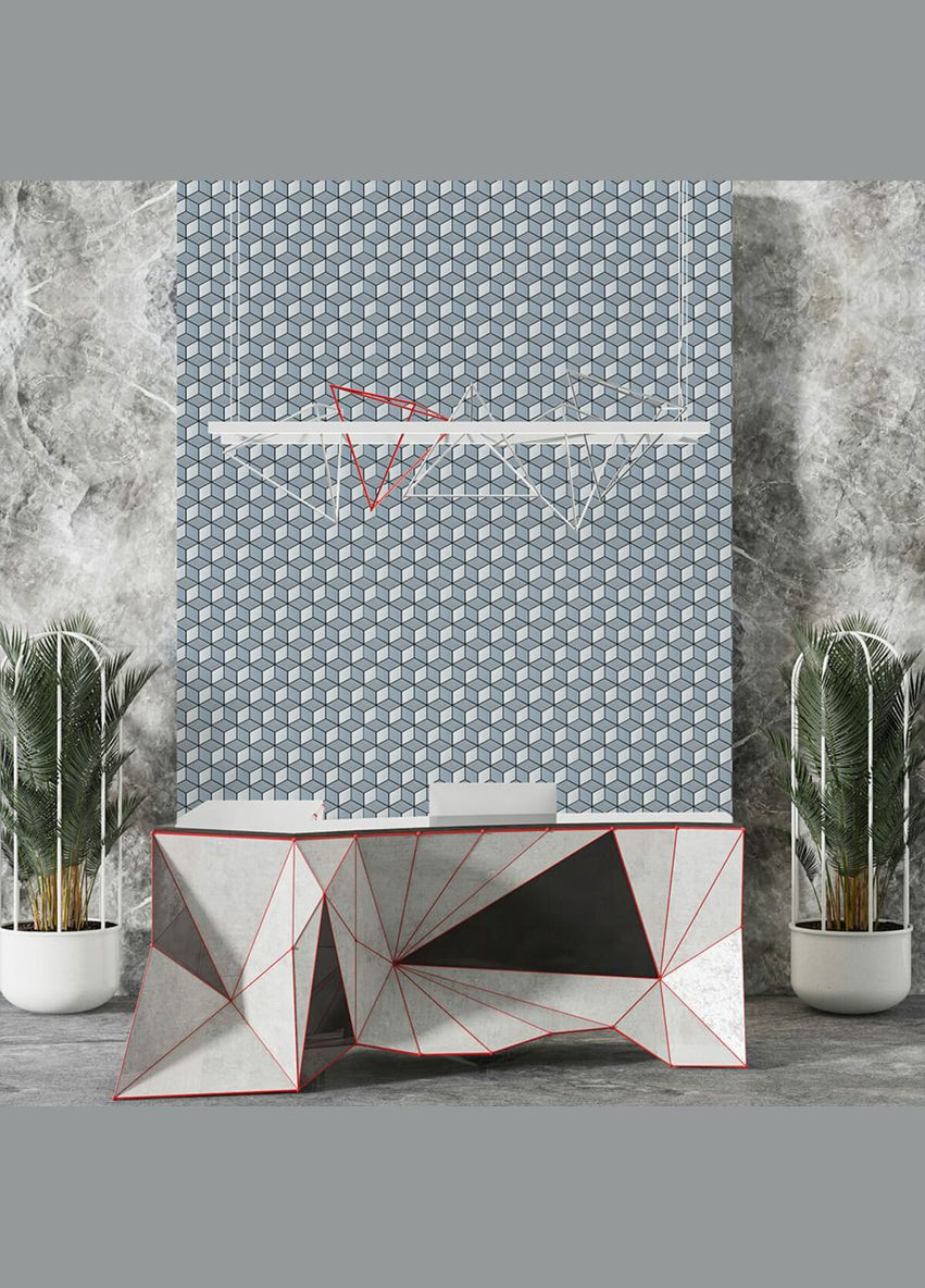 Самоклеящаяся алюминиевая плитка ромбы серебро 300х300х3мм SW-00001933 No Brand (316051121)