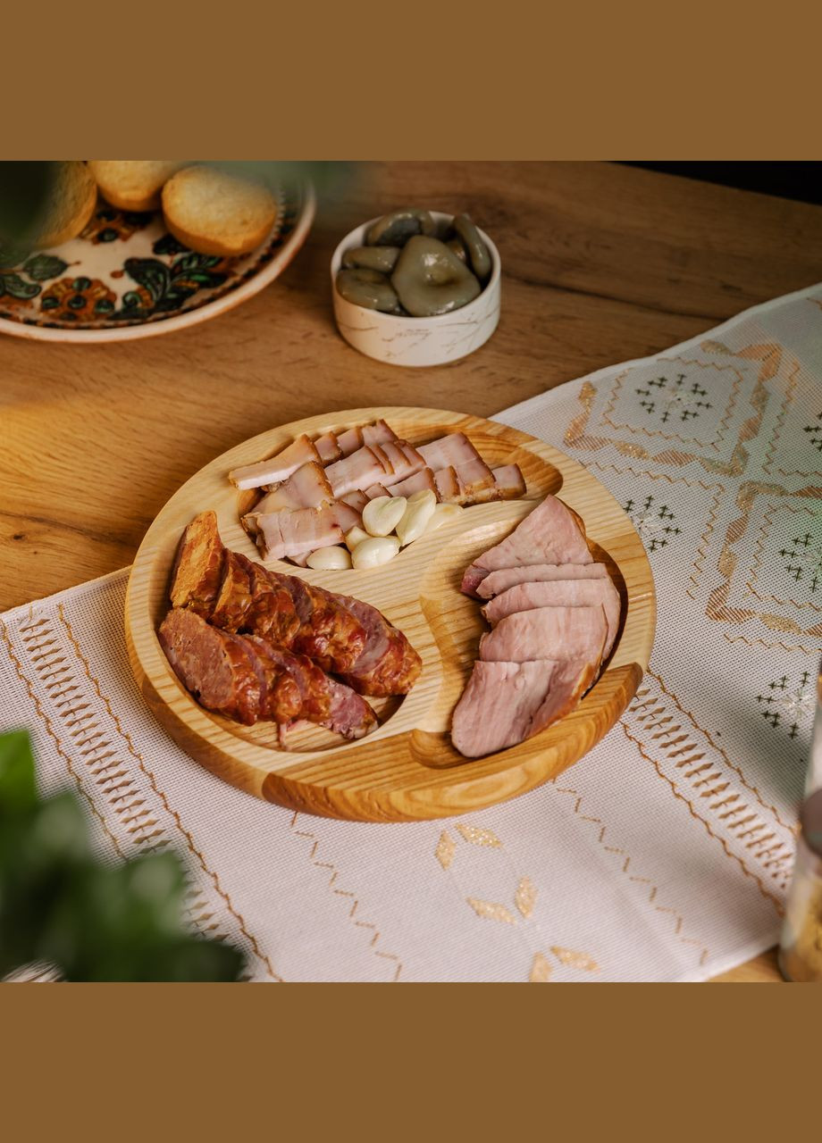 Менажница деревянная 25 см круглая на 3 секции, ясень LUGI (351346591)