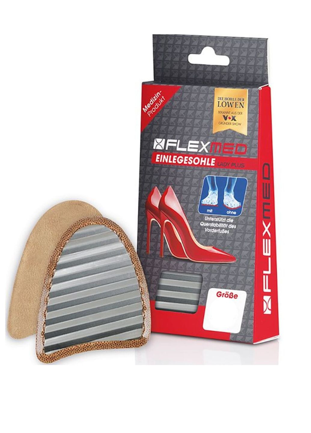 Подкладка под пальцы для большей устойчивости на высоком каблуке 39-41 бежевый FLEXMED Lidl (282680572)
